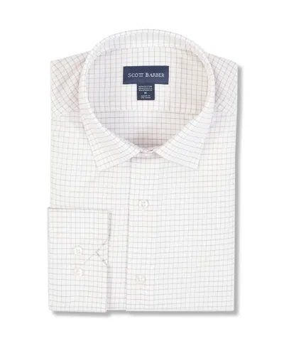 Scott Barber Men's Robby Check In Cream In White