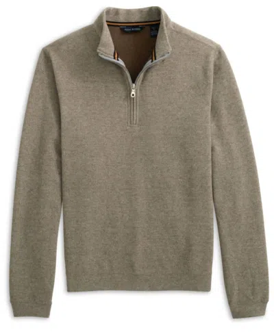 Scott Barber Men's Stretch Fleece Pullover Top In Fossil In Gray