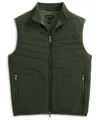 Scott Barber Men's Stretch Nylon Puffer Vest In Olive In Green
