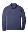 Scott Barber Men's Tech Jersey Longsleeve Polo In Navy In Blue