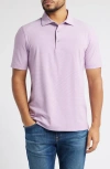Scott Barber Micro Stripe Performance Polo In Purple