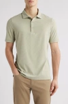 Scott Barber Micro Stripe Performance Polo In Green