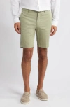 SCOTT BARBER MICROSANDED COTTON STRETCH TWILL SHORTS