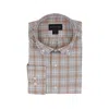 Scott Barber Organic Cotton Plaid In Peach In Pink