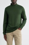 Scott Barber Pima Cotton Interlock Mock Neck Top In Green