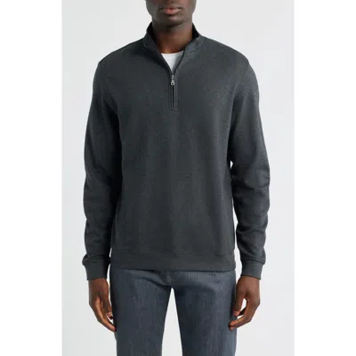 Scott Barber Pima Cotton Interlock Quarter Zip Pullover In Gray