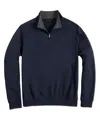 Scott Barber Pima Interlock Zip Mock, Midnight In Multi