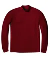 Scott Barber Pima Mock Turtleneck, Burgundy In Multi