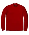 Scott Barber Pima Mock Turtleneck, Dark Cherry In Multi
