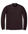 Scott Barber Pima Mock Turtleneck, Dark Chocolate In Multi