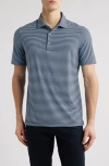 Scott Barber Prep Stripe Polo In Midnight