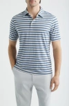 Scott Barber Prep Stripe Polo In Multi