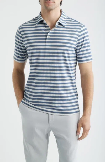 Scott Barber Prep Stripe Polo In Multi