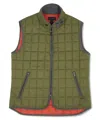 SCOTT BARBER QUILTED VEST, ARMY