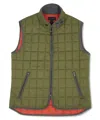 Scott Barber Quilted Vest, Army In Multi