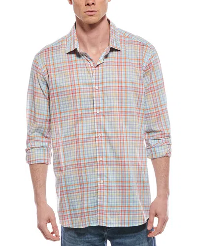 Scott Barber Retro Voil Plaid Shirt In Multi
