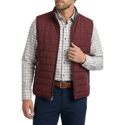 Scott Barber Reversible Puffer Vest In Dark Chocolate