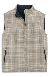Scott Barber Reversible Quilted Wool Blend Vest In Gray