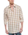 Scott Barber Riviera Poplin Buffalo Plaid Shirt In Neutral