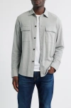 Scott Barber Scuba Knit Overshirt In Gray