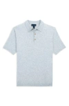 Scott Barber Solid Bouclé Polo In Blue