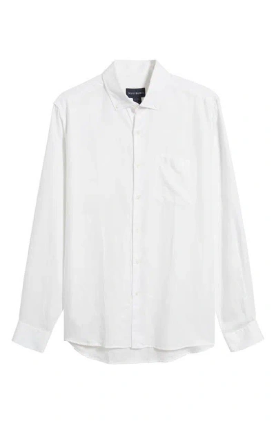 Scott Barber Solid Linen & Lyocell Twill Button-down Shirt In White