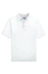 Scott Barber Solid Performance Golf Polo In White