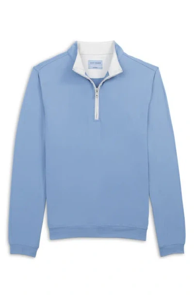 Scott Barber Solid Performance Quarter Zip Pullover In Blue