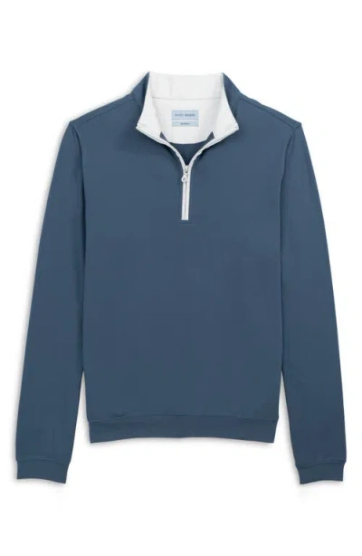 Scott Barber Solid Performance Quarter Zip Pullover In Blue
