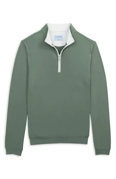 Scott Barber Solid Performance Quarter Zip Pullover In Green