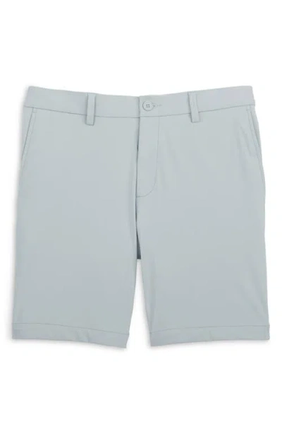 Scott Barber Sono Flat Front Stretch Chino Shorts In Blue