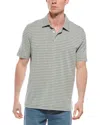 Scott Barber Stripe Polo Shirt In Gray
