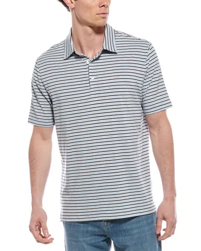 Scott Barber Stripe Polo Shirt In Gray