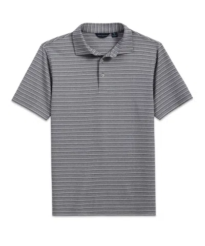 Scott Barber Track Stripe Tech Polo, Grey Heather