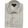 Scott Barber Windowpane Melange Cotton Twill Button-up Shirt In Gray
