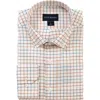 Scott Barber Windowpane Prep Cotton Twill Button-down Shirt In White