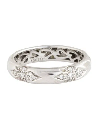 Pre-owned Scott Kay 14k Diamond Band In Multicolor