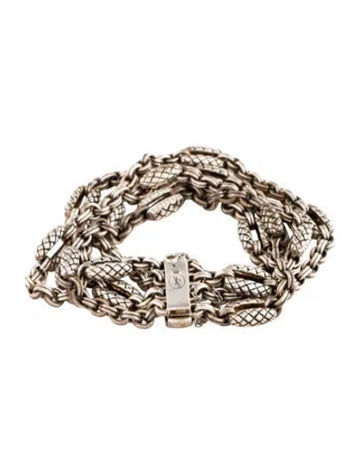 Pre-owned Scott Kay Diamond Multi-strand Link Bracelet, 7"