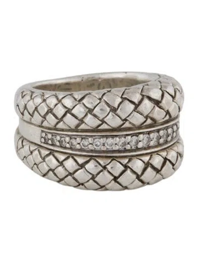 Pre-owned Scott Kay Diamond Textured Band In Multi