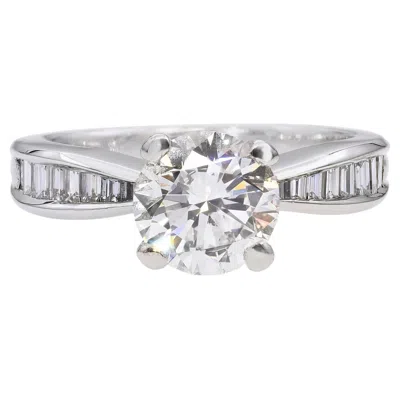 Pre-owned Scott Kay Platinum 1.5ct Diamond Engagement Ring In Multi