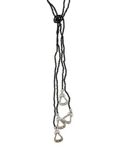 Pre-owned Scott Kay Spinel & Sapphire Guardian Lariat Necklace, 36" In Multi