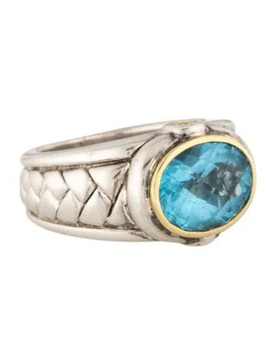Pre-owned Scott Kay Topaz Cocktail Ring In Multicolor