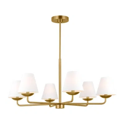 Scott Living Albion Large Chandelier In Satin Brass