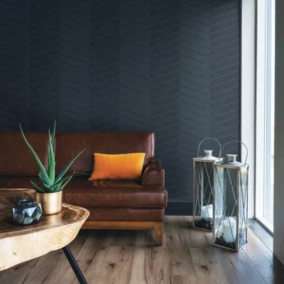 Scott Living Aspen 33' L X 20.5" W Wallpaper Roll In Indigo