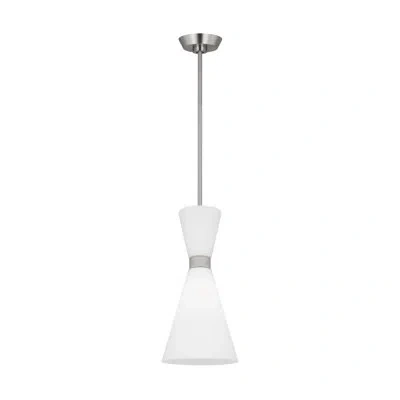 Scott Living Belcarra 1-light Small Pendant In Brushed Steel