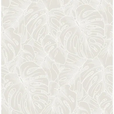 Scott Living Borneo 18' L X 20.5" W Peel And Stick Wallpaper Roll In Neutral