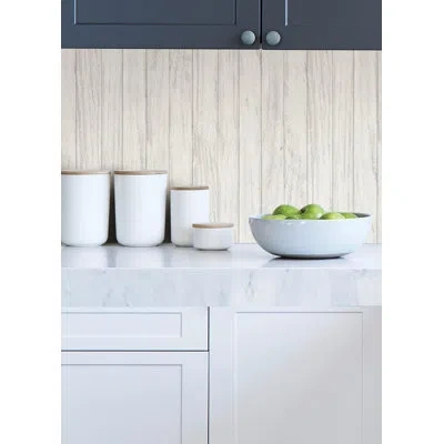 Scott Living Brixton Plank Self Adhesive Wallpaper In Gray