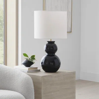 Scott Living Buckley 1-light Medium Table Lamp In Gloss Black
