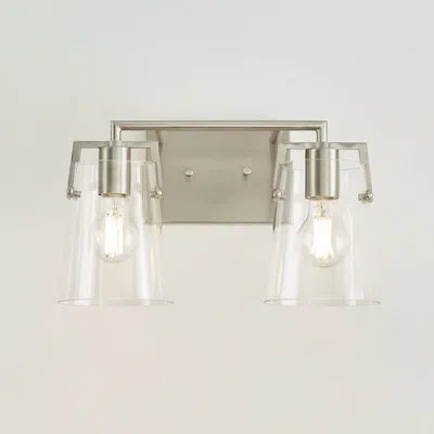 Scott Living Crofton Vanity Light In Brushed Steel