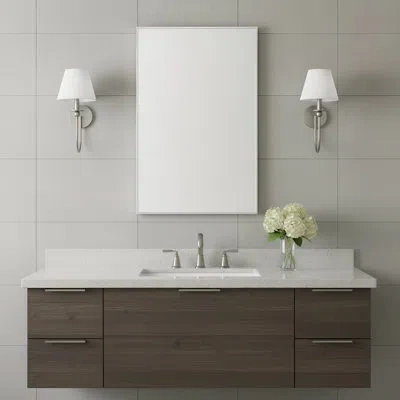 Scott Living Elsay 1 Light Bathroom Bedroom Wall Fixture With White Linen Shade In Brushed Nickel